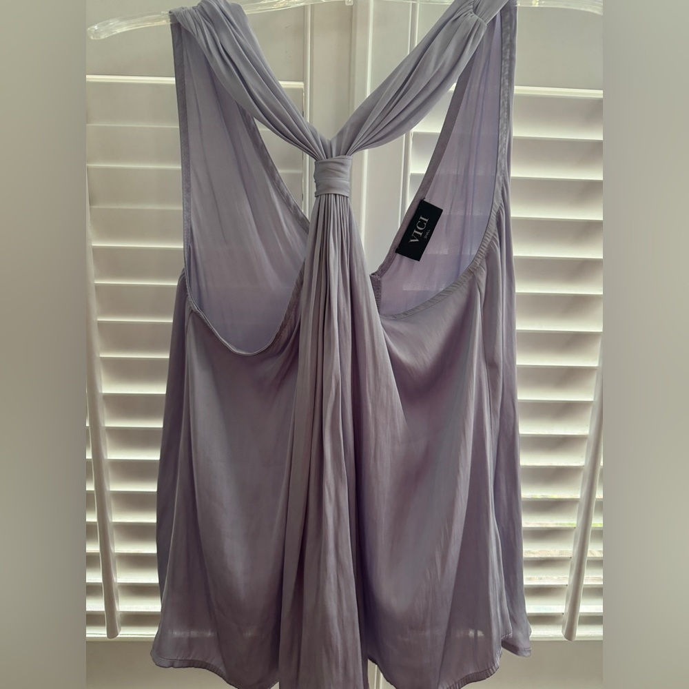 VICI Lilac Purple Silk Top